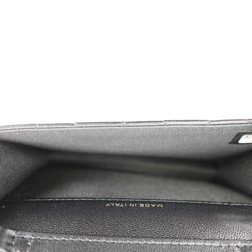 Chanel  Ribbon Flap Shiny Lambskin Quilted Leather Belt Bag Black - Picture 11 of 13